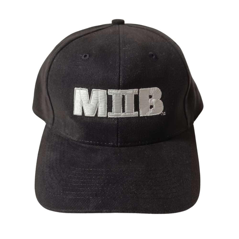 MIIB VINTAGE RARE Black Baseball Cap With White Embroidered Letters NWT